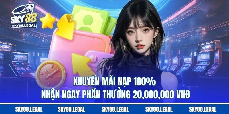 Khuyến Mãi Nạp 100% Nhận Ngay Phần Thưởng 20,000,000 VNĐ