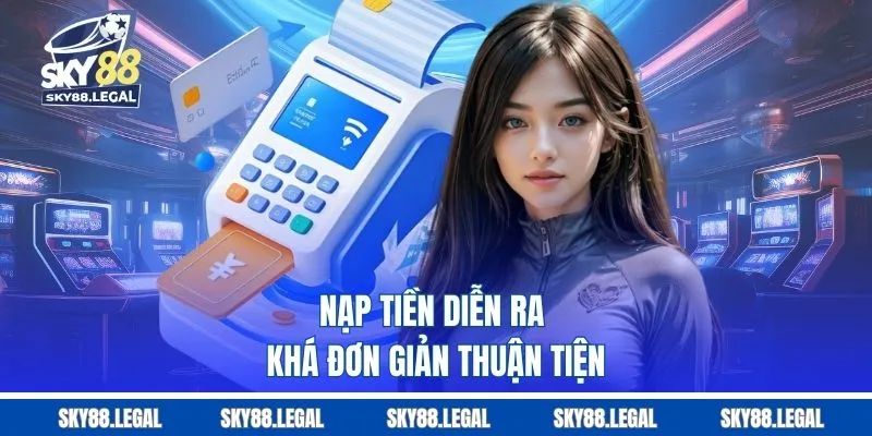 Nạp tiền diễn ra khá đơn giản, thuận tiện