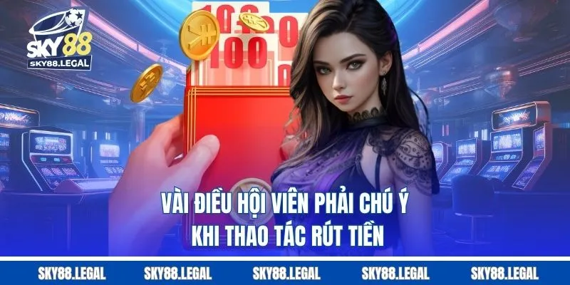 Vài điều hội viên phải chú ý khi thao tác rút tiền
